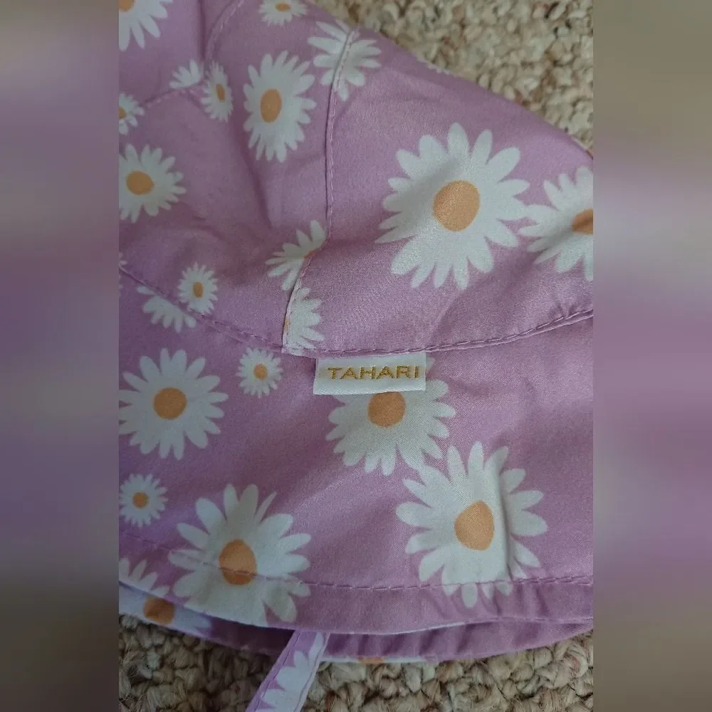 Tahari baby purple floral Sun Hat - 12M
